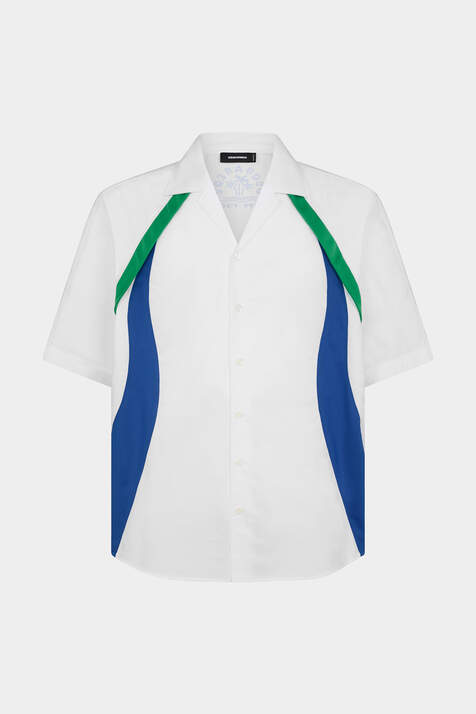Sporty Waves Notch Collar Shirt