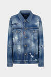 Medium Ice Spots Wash Over Jeans Jacket número de imagen 1
