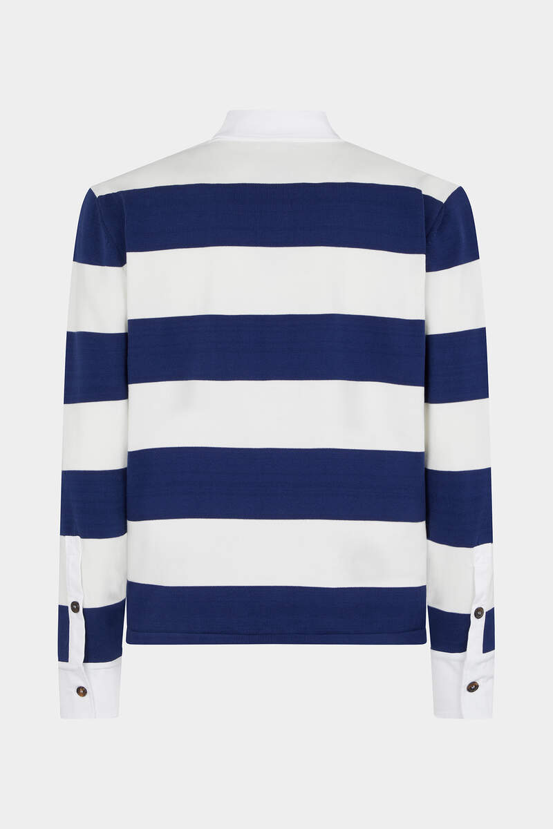 Cotton Knitted Rugby Polo-Shirt Bildnummer 2