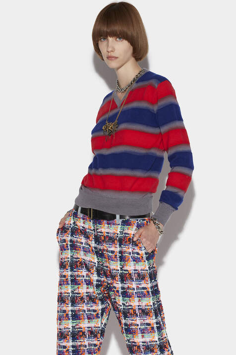 Stripes V-Neck Sweater