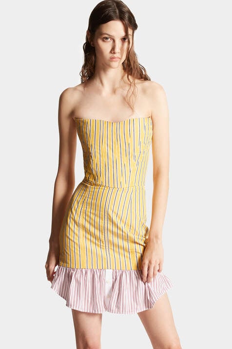 Preppy Striped Bustier Dress immagine numero 5