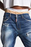 Medium Ripped Knee Wash Boxer Bro Jeans image number 5