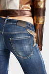 Dark Ripped Wash Starry Night Low Waist Flare Jean image number 6