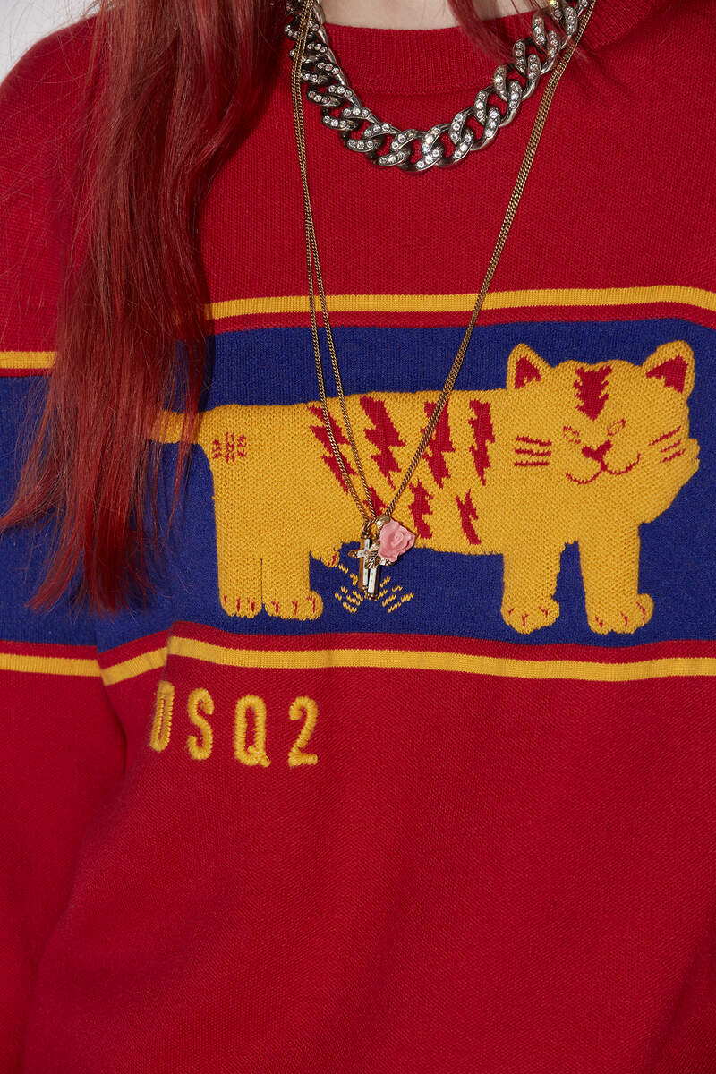 D2 Tiger Round Neck Sweater image number 3