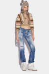 Light Sandy Slash Wash Medium Waist Flare Jeans image number 1