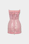 Nylon Mesh Strapless Mini Dress  image number 2