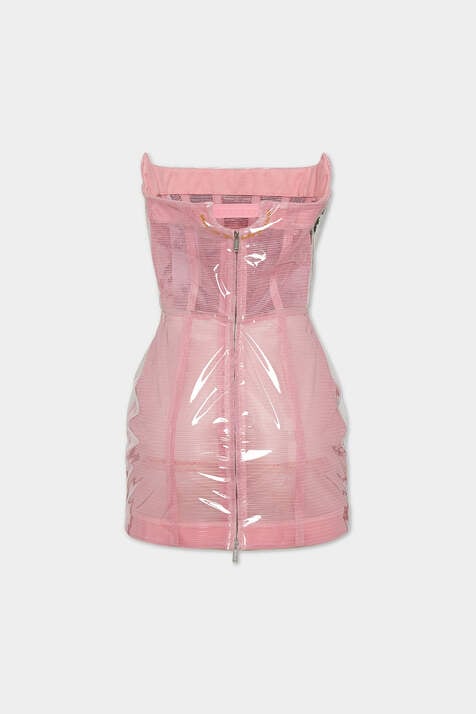Nylon Mesh Strapless Mini Dress  Bildnummer 2