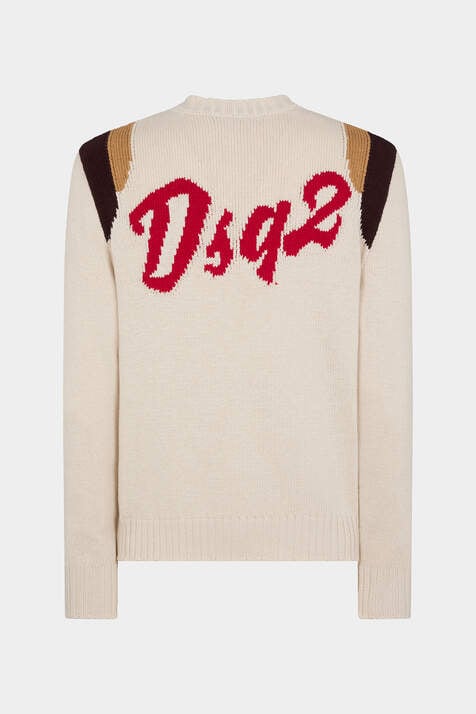 Knitted Cotton Crewneck Pullover image number 4