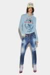 Medium Powder Spots Wash Cool Girl Cropped Jeans número de imagen 1