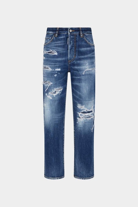 Dark Ripped Wash Boston Jeans image number 3