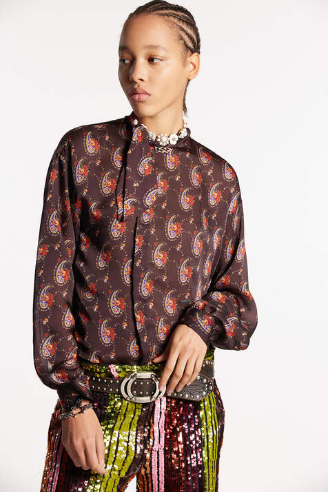 Knotted Collar Shirt