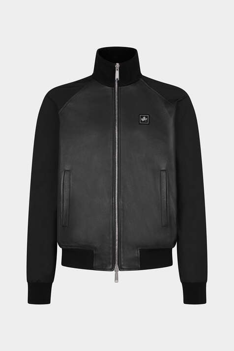 Mixed Leather Bomber image number 3