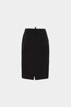 Stretch Worsted Wool Pencil Skirt image number 2