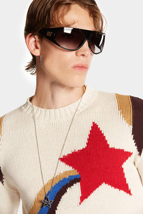Knitted Cotton Crewneck Pullover image number 5
