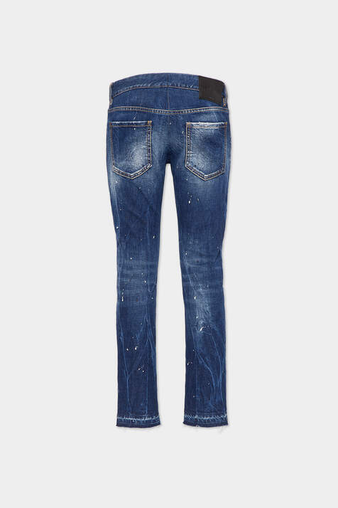 Medium White & Blue Spots Sharpei Jeans图片编号4