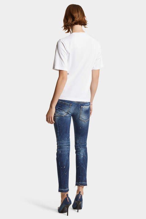 Medium White & Blue Spots Sharpei Jeans número de imagen 2