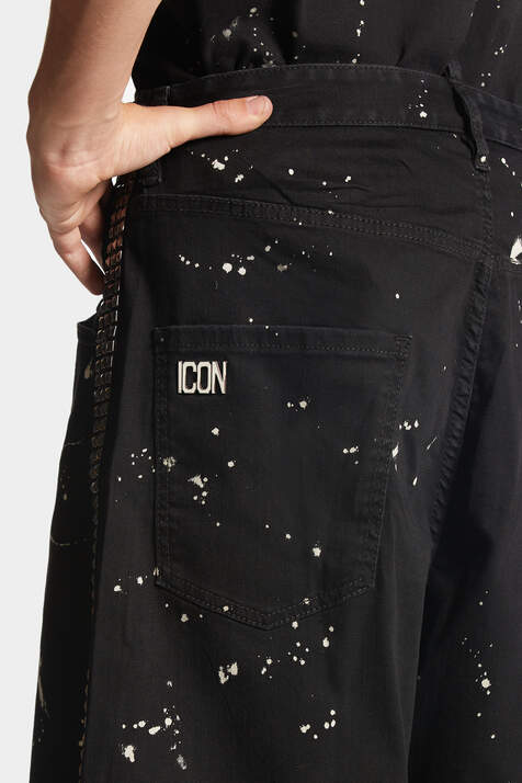 Icon Black Milky Wash Denim Shorts image number 6