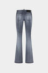 Grey Proper Wash Medium Waist Flare Jeans image number 2
