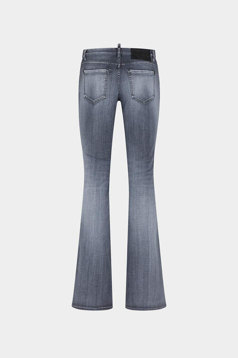 Grey Proper Wash Medium Waist Flare Jeans image number 4