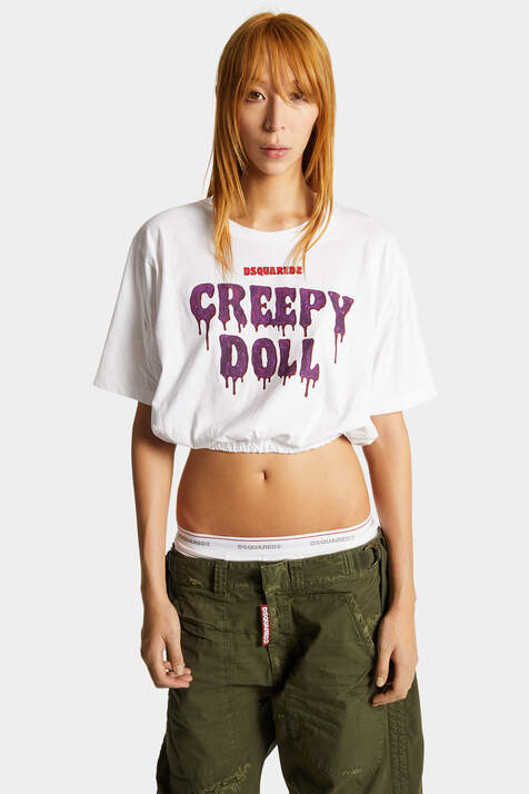 Creepy Doll Cropped Fit T-Shirt