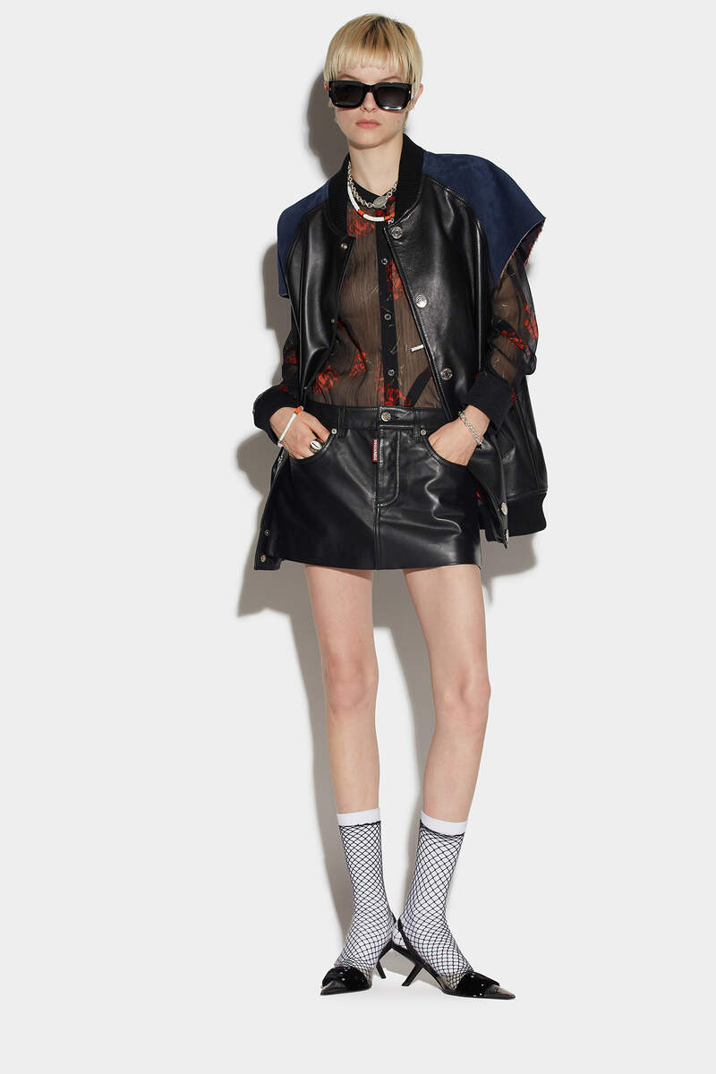 Leather Mini Skirt immagine numero 1