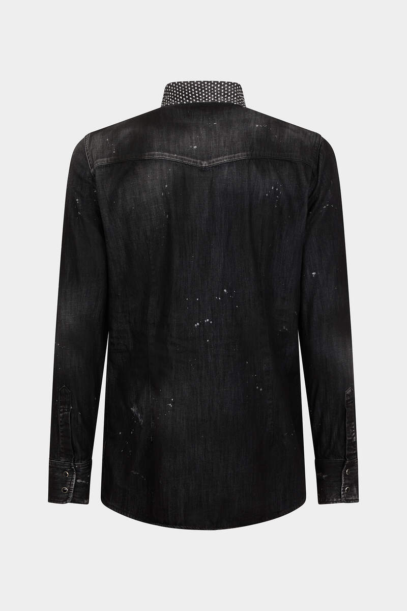 Black Wash Night Fashion Western Shirt image number 2