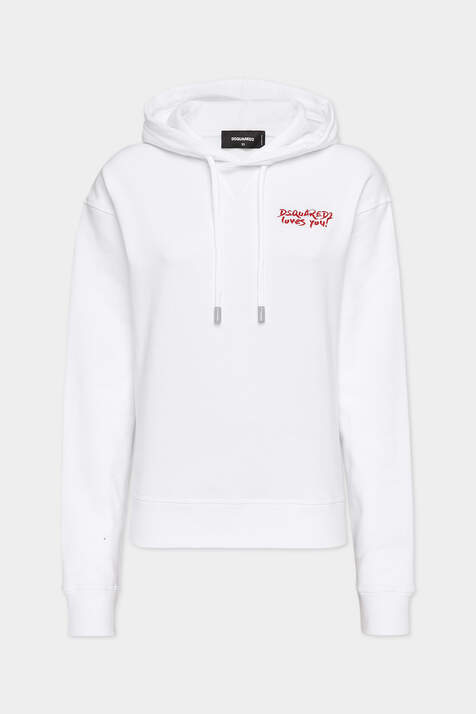 Dsquared2 Loves You Cool Fit Hoodie Sweatshirt image number 3