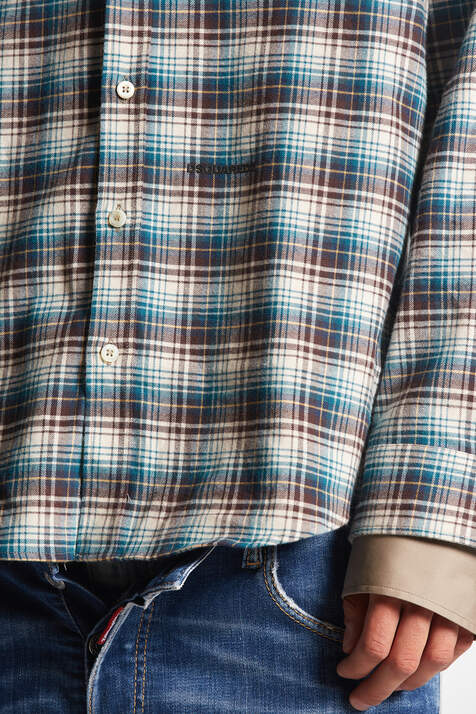 Layered Sleeves Checked Shirt image number 6