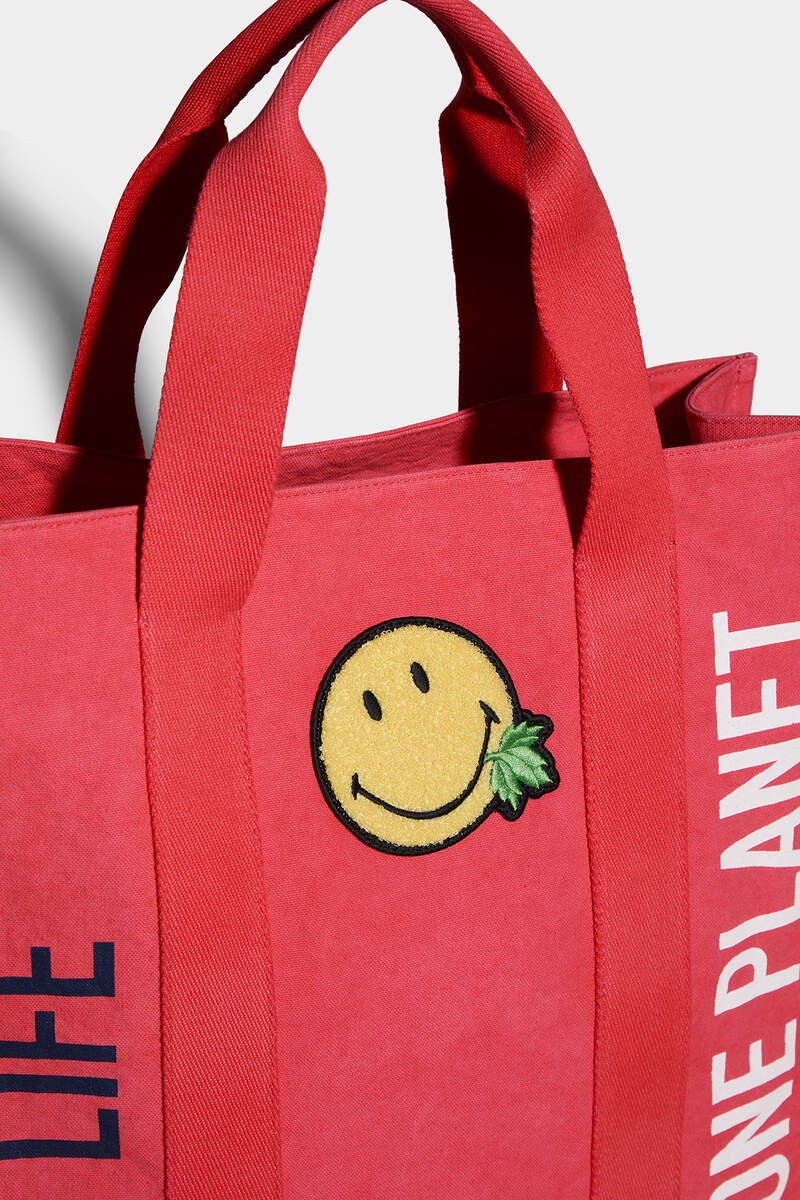 Smiley Organic Cotton Shopping Bag immagine numero 4