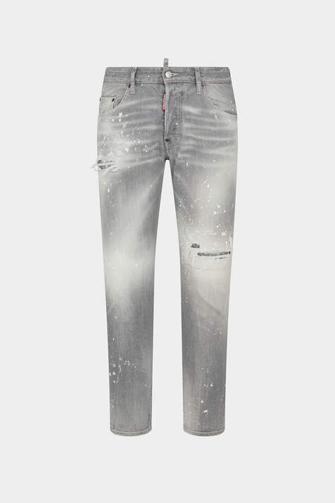 Grey Spotted Wash Skater Jeans image number 3