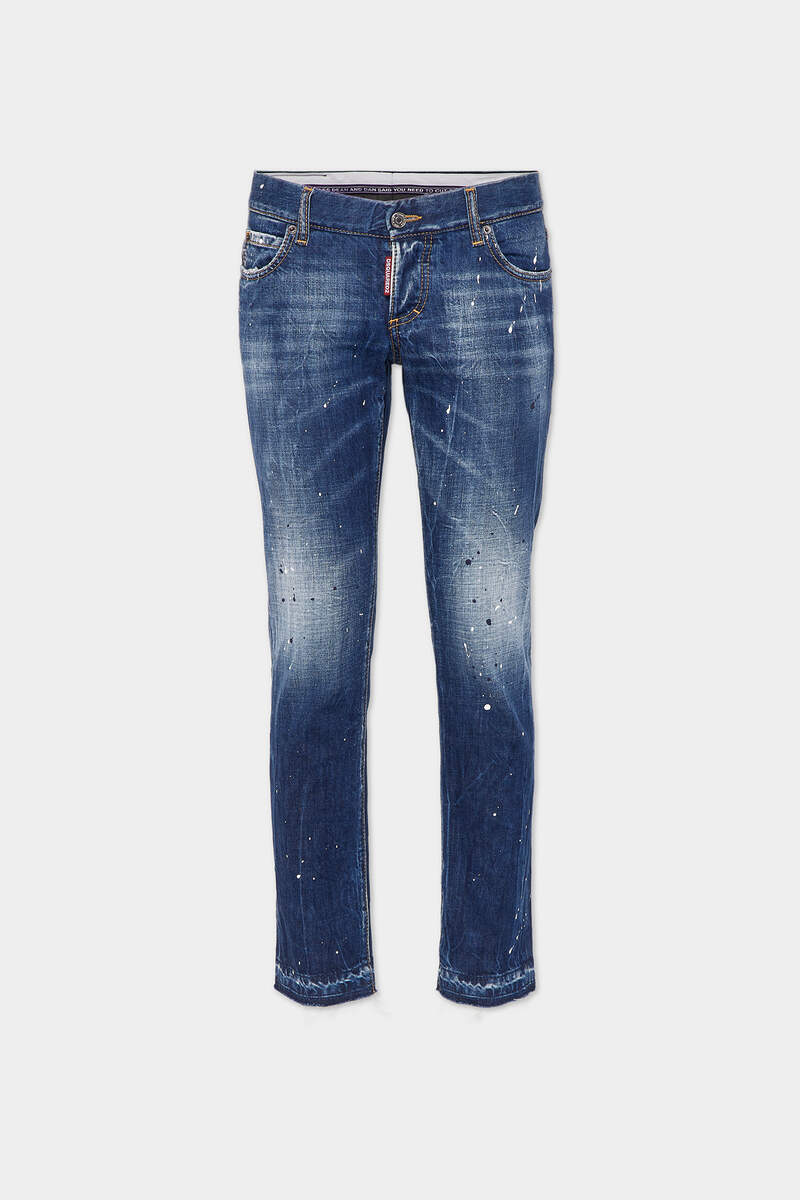 Medium White & Blue Spots Sharpei Jeans image number 1