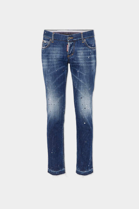 Medium White & Blue Spots Sharpei Jeans image number 3