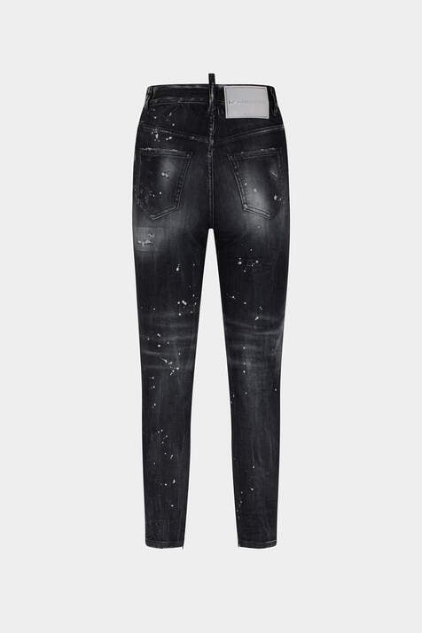 Black Ripped Wash High Waist Twiggy Jean image number 4