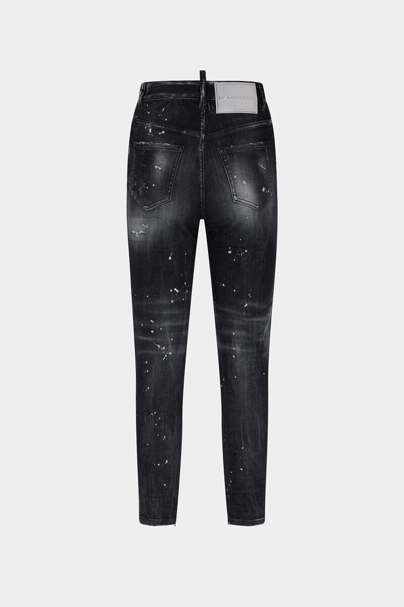 Black Ripped Wash High Waist Twiggy Jean image number 2