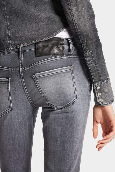 Grey Proper Wash Medium Waist Flare Jeans图片编号7