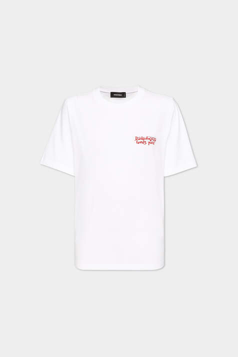 Dsquared2 Loves You Easy Fit T-Shirt immagine numero 3