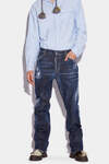 Dark Wrinkle Blue Wash Roadie Jeans image number 3