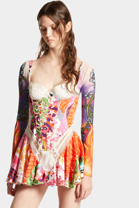 Psychedelic Dreams Lace Dress image number 3