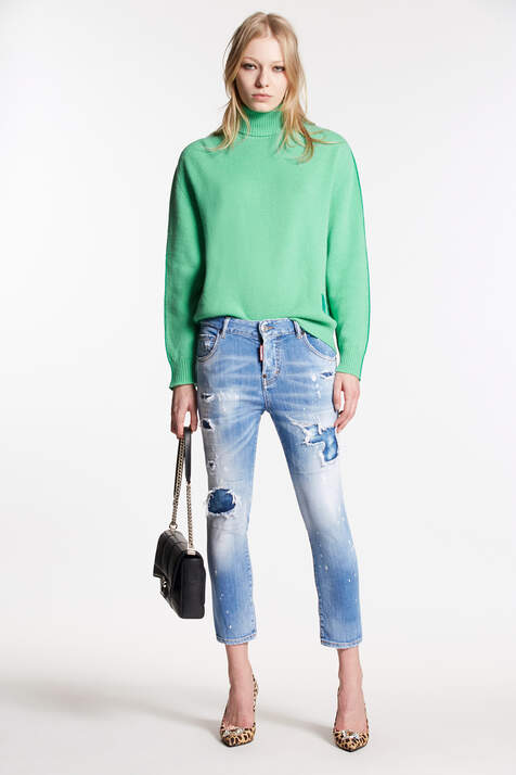 Light Dan's Ripped Jean Wash Cool Girl Cropped Jeans
