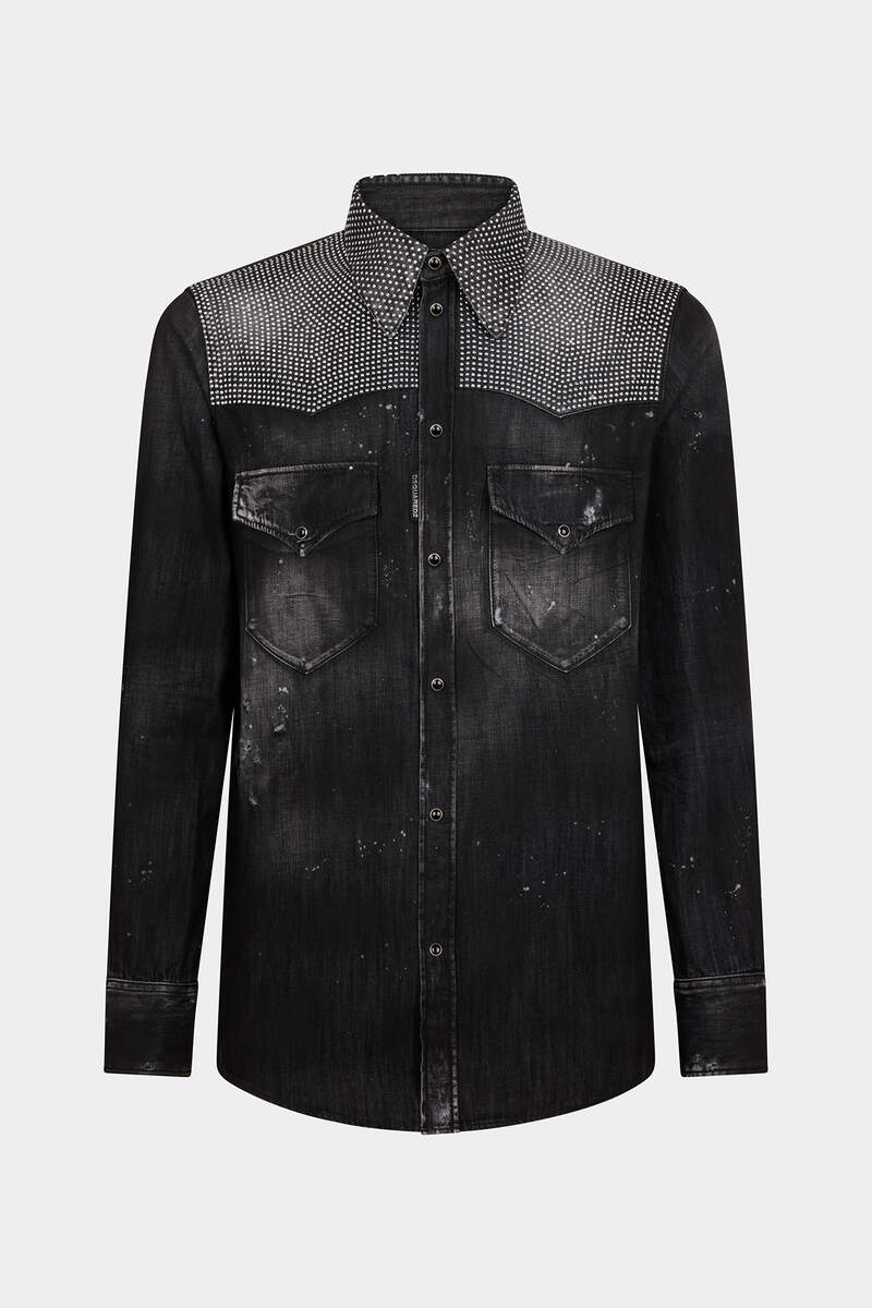 Black Wash Night Fashion Western Shirt image number 1