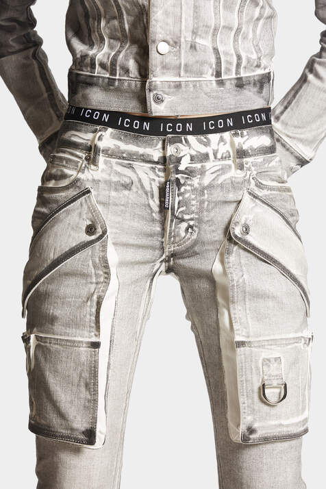 Icon White Coal Wash Trumpet Jeans image number 6