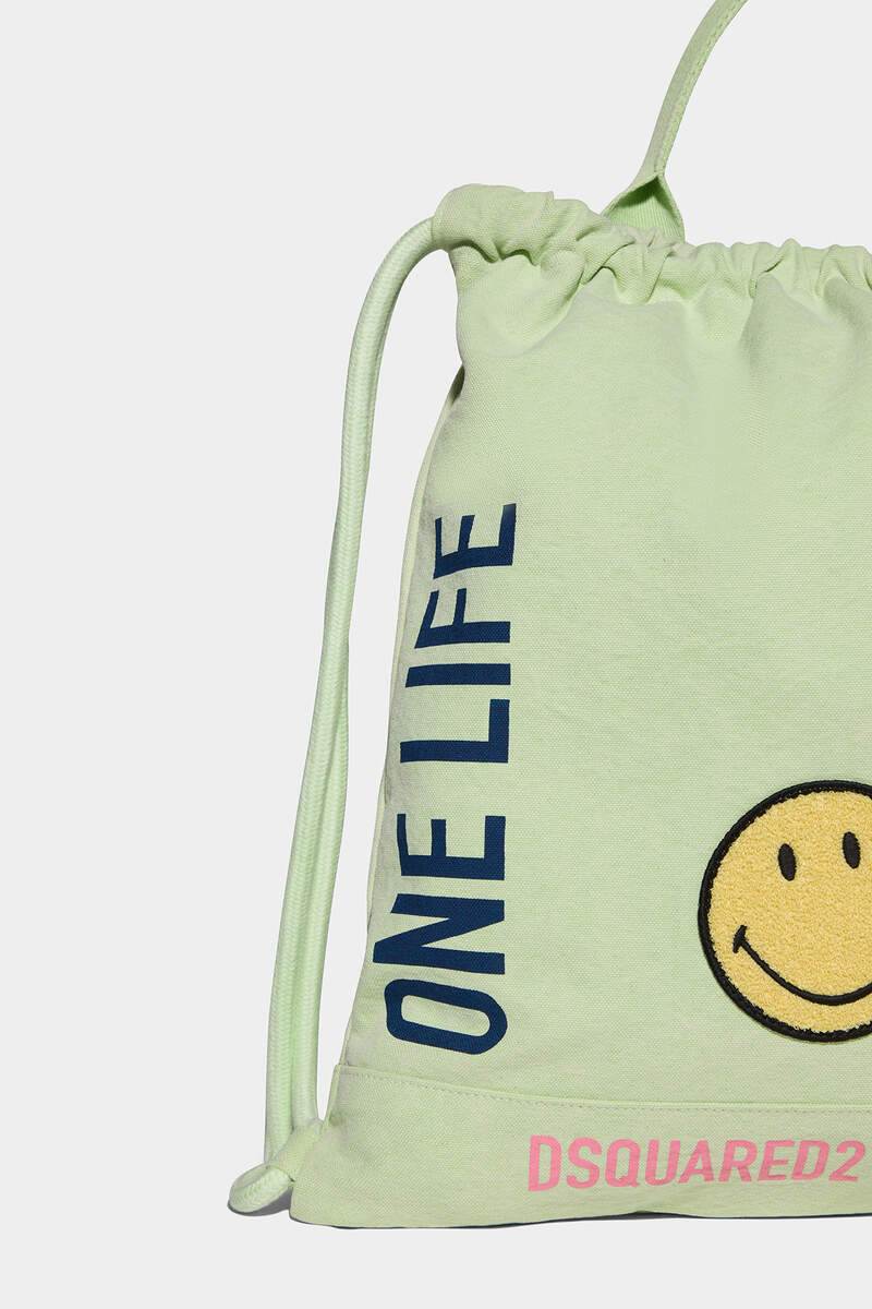 Smiley Organic Cotton Drawstring Backpack numéro photo 4