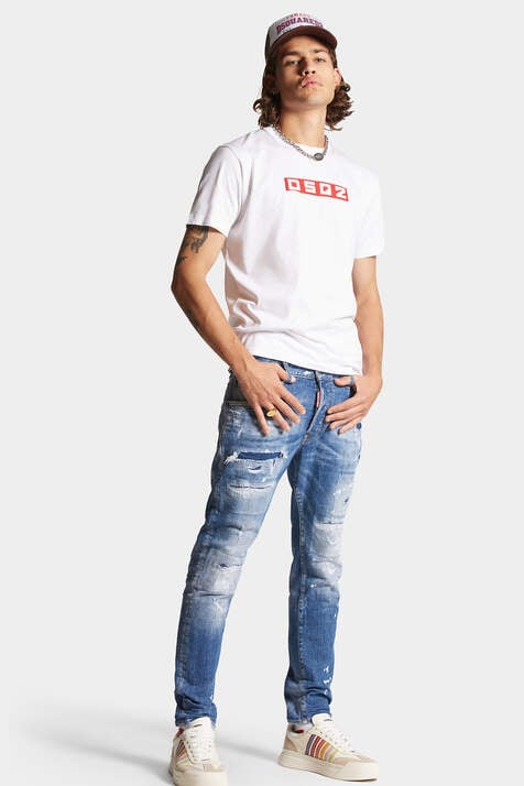 Medium Mended Rips Wash Skater Jeans