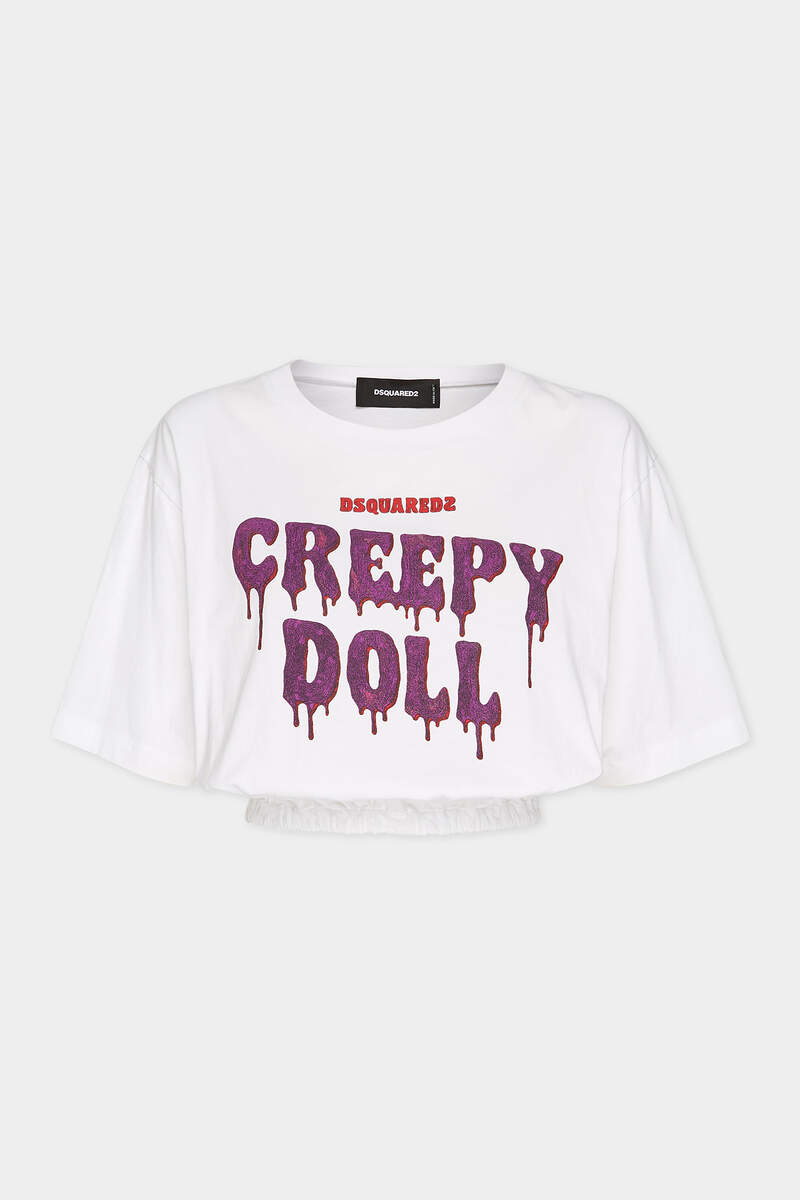 Creepy Doll Cropped Fit T-Shirt image number 1