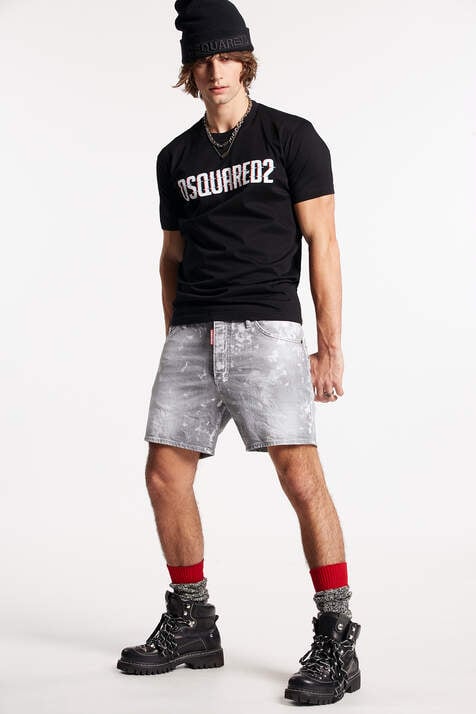 Grey Spotted Wash Dan Commando Shorts