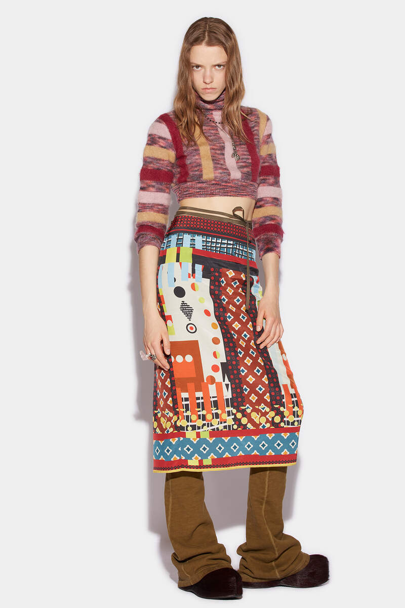 Printed Midi Skirt número de imagen 3