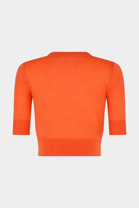 D2 Cropped Short Sleeves Knit Pullover image number 4