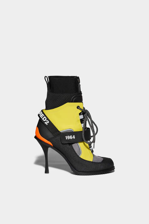 Techno Hiking Ankle Heeled Boots