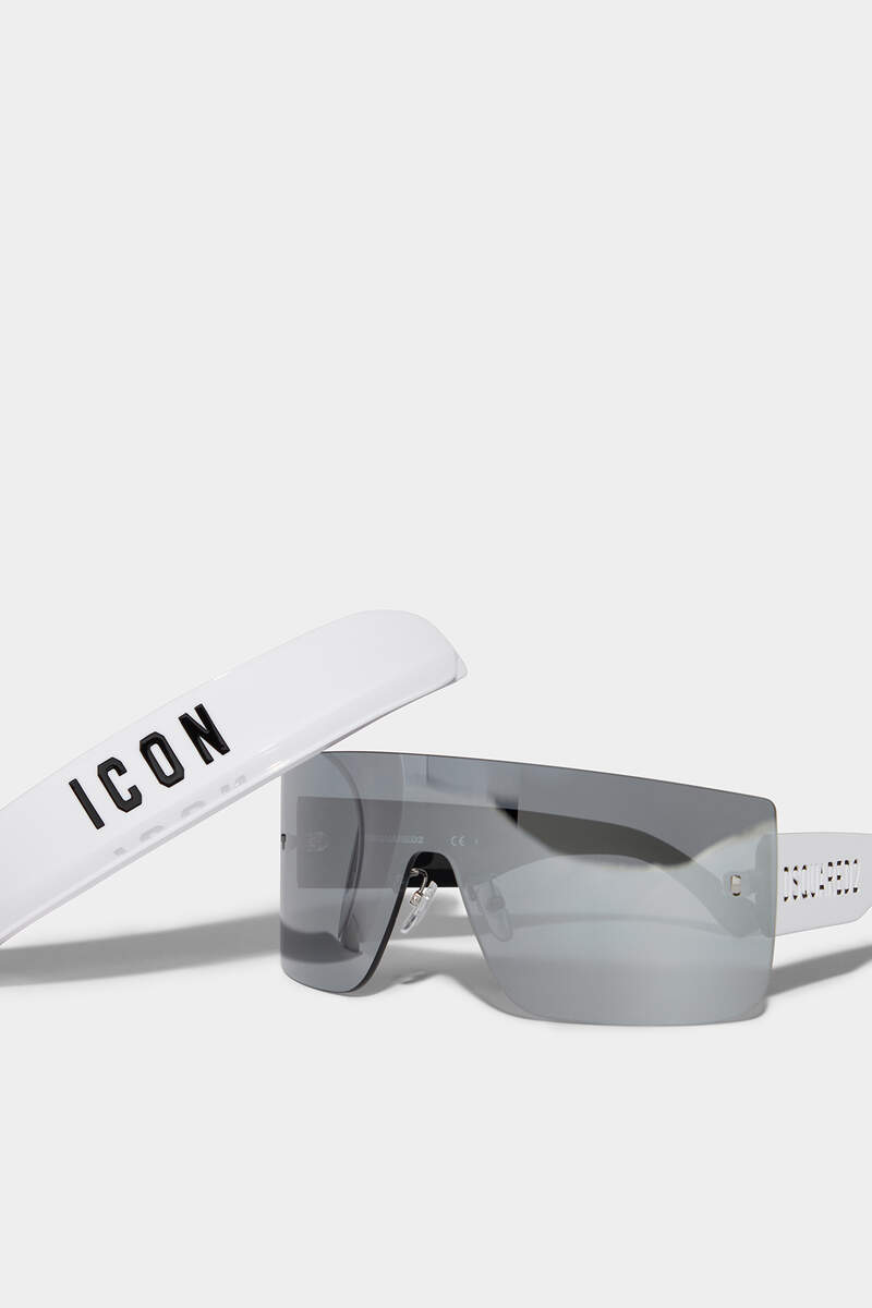 Icon Mask White Sunglasses image number 4