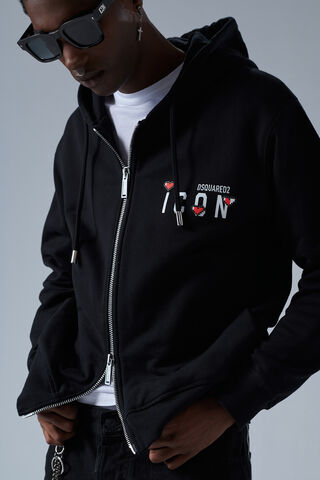 Icon Heart Pixel Cool Hoodie